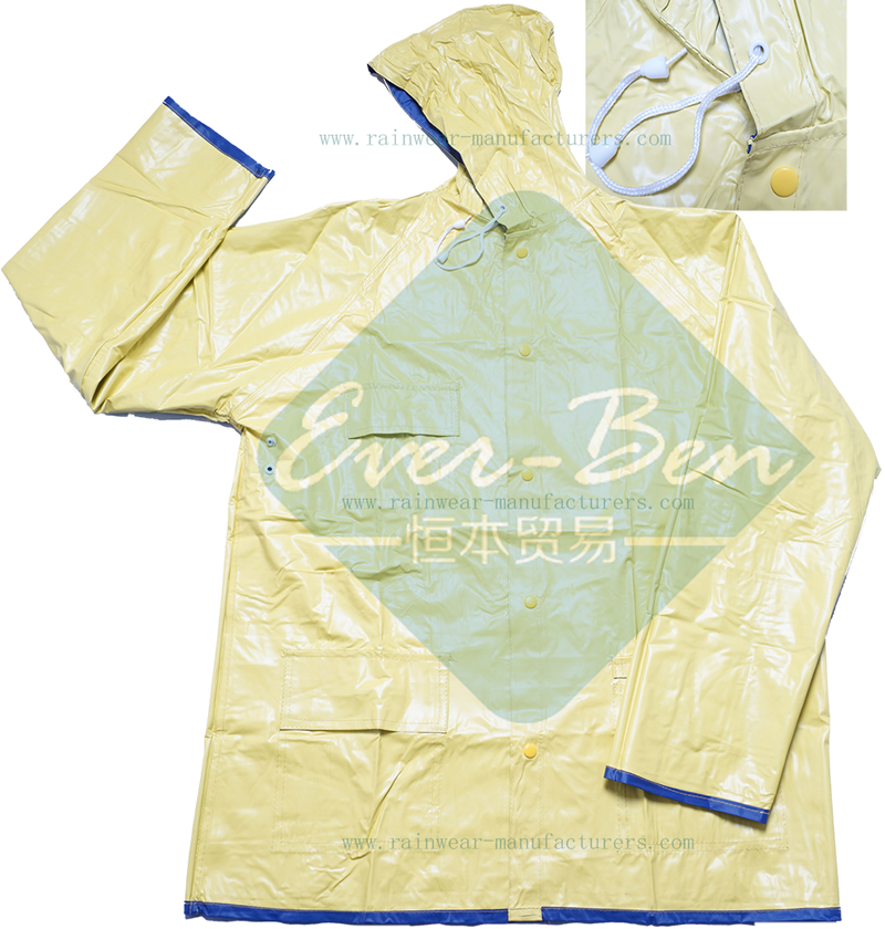 Reversible pvc rain jacket-womens rain mac